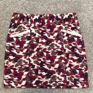 LOFT watercolor mini skirt